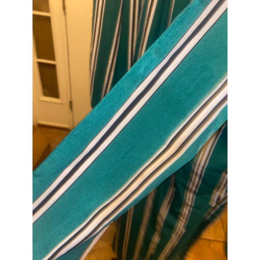 Womens 7th Avenue green & White Long Sleeve Dress L - Picture 6 of 8